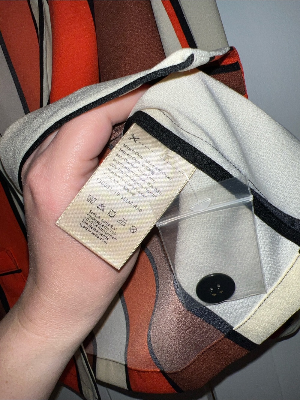 Scotch & Soda Orange Striped Pajama Blazer Jacket - Picture 5 of 6
